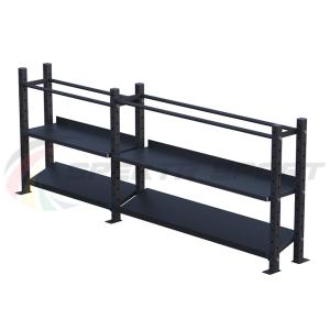Купить Модульный стеллаж для гантелей, гирь и медболов 3180х430х1200 (2 секции) в Салехарде 