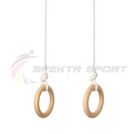 Купить Кольца гимнастические деревянные (фанера 18 мм, покрытие: эмаль, лак или пропитка) в Салехарде 