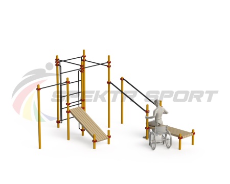 Купить Спортивный комплекс для инвалидов-колясочников WRK-D20_76mm в Салехарде 